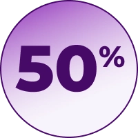 50 percent
